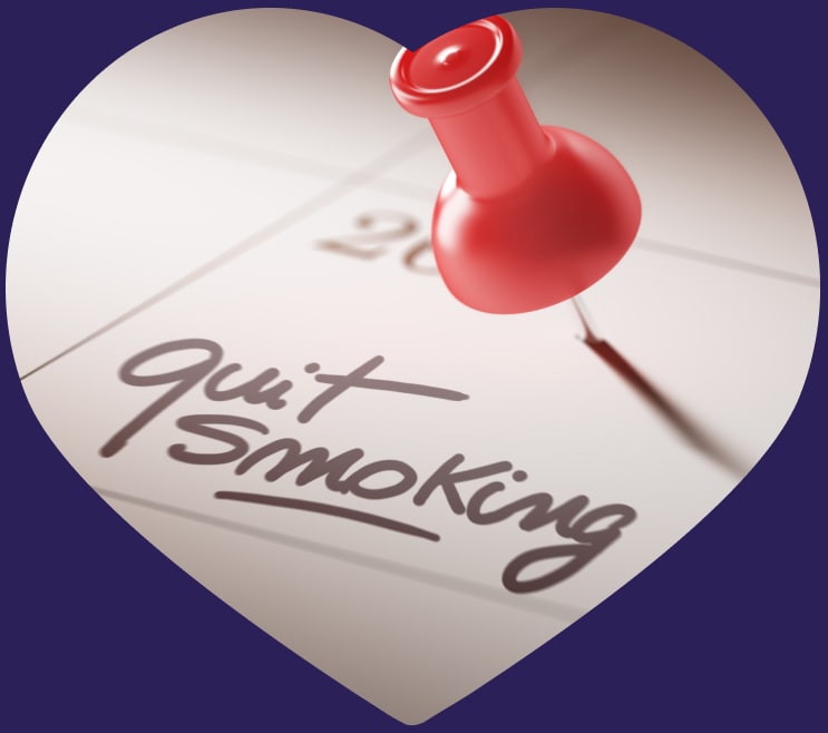 A calendar with 'Quit smoking' underlined